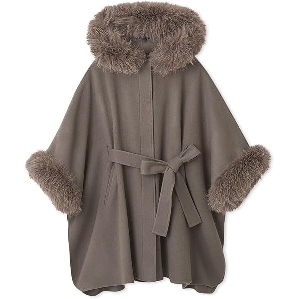 Amazon.co.jp: [セルフォード] ファーポンチョコート CWFC245001